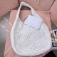 Replica Miu Miu Raffia effect woven hobo bag  in white - 1:1 AAA Quality