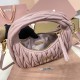 Replica Miu Miu Pink Wander hobo bag - perfect clone with triangle logo