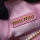 Replica Miu Miu Begonia Pink Wander hobo bag - perfect clone with triangle logo