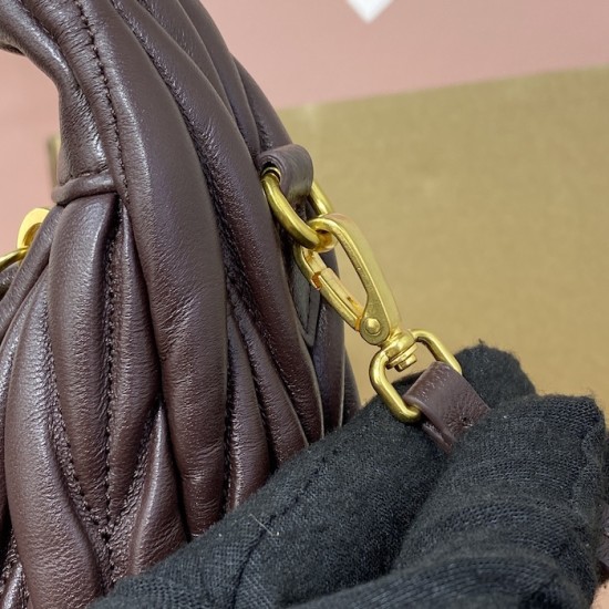 Replica Miu Miu Briarwood Wander hobo bag - perfect clone with triangle logo
