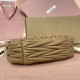 Replica Miu Miu Caramel Wander hobo bag - perfect clone with triangle logo