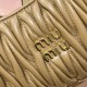 Replica Miu Miu Caramel Wander hobo bag - perfect clone with triangle logo