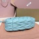 Replica Miu Miu Lake Blue Wander hobo bag - perfect clone with triangle logo