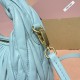Replica Miu Miu Lake Blue Wander hobo bag - perfect clone with triangle logo