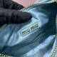 Replica Miu Miu Lake Blue Wander hobo bag - perfect clone with triangle logo