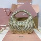 Replica Miu Miu Pyrite Wander hobo bag - perfect clone with triangle logo