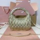 Replica Miu Miu Pyrite Wander hobo bag - perfect clone with triangle logo