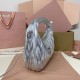 Replica Miu Miu Silver Wander hobo bag - perfect clone with triangle logo