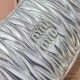 Replica Miu Miu Silver Wander hobo bag - perfect clone with triangle logo