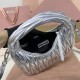 Replica Miu Miu Silver Wander hobo bag - perfect clone with triangle logo