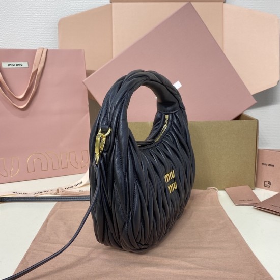Replica Miu Miu Wander hobo bag - perfect clone with triangle logo