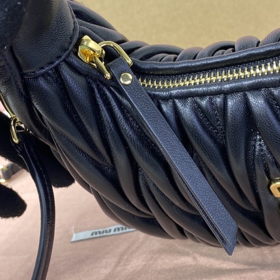Replica Miu Miu Wander hobo bag - perfect clone with triangle logo