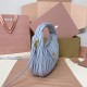 Replica Miu Miu Blue Wander hobo bag - perfect clone with triangle logo