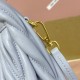 Replica Miu Miu Blue Wander hobo bag - perfect clone with triangle logo