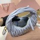 Replica Miu Miu Blue Wander hobo bag - perfect clone with triangle logo