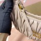 AAA Fake Miu Miu Powder Pink Wander Hobo | miumiureplica.com Replica Miu Miu Powder Pink Wander hobo bag - perfect clone with triangle logo