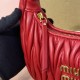 AAA Fake Miu Miu Red Wander Hobo | miumiureplica.com Replica Miu Miu Red Wander hobo bag - perfect clone with triangle logo