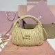 Replica Miu Miu Soy Green Wander hobo bag - perfect clone with triangle logo