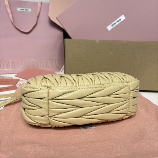 Replica Miu Miu Soy Green Wander hobo bag - perfect clone with triangle logo