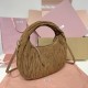 Replica Miu Miu Wander Suede bag - perfect clone with triangle logo