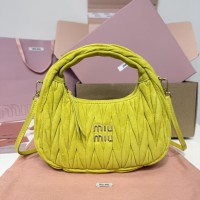 Miu Miu Ivy Green Wander matelassé suede bag
