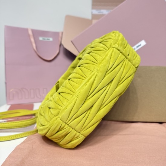 Replica Miu Miu Wander Suede bag - perfect clone with triangle logo