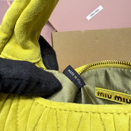 Replica Miu Miu Wander Suede bag - perfect clone with triangle logo