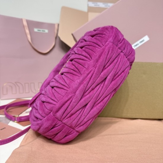 Replica Miu Miu Wander Suede bag - perfect clone with triangle logo