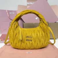 Miu Miu Whiskey Wander matelassé suede bag
