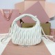 Replica Miu Miu White Wander hobo bag - perfect clone with triangle logo