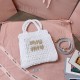 Replica Miu Miu Raffia effect woven tote bag in white - 1:1 AAA Quality