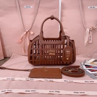 Miu Miu Cognac Leather Basket 5BA294