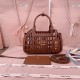 Replica Miu Miu Cognac Leather Basket Bag - 1:1 Quality | miumiureplica.com Replica Miu Miu Cognac Leather Basket Bag Front View