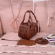 Replica Miu Miu Cognac Leather Basket Bag - 1:1 Quality | miumiureplica.com Replica Miu Miu Cognac Leather Basket Bag Front View