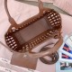 Replica Miu Miu Cognac Leather Basket Bag - 1:1 Quality | miumiureplica.com Replica Miu Miu Cognac Leather Basket Bag Front View