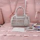 Replica Miu Miu White Leather Basket Bag Front View