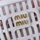 Replica Miu Miu White Leather Basket Bag Front View
