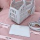 Replica Miu Miu White Leather Basket Bag Front View