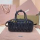 Replica Miu Miu Black Arcadie Bag - 1:1 Quality | miumiureplica.com Replica Miu Miu Black Arcadie Bag Front View