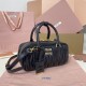 Replica Miu Miu Black Arcadie Bag - 1:1 Quality | miumiureplica.com Replica Miu Miu Black Arcadie Bag Front View