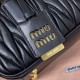 Replica Miu Miu Black Arcadie Bag - 1:1 Quality | miumiureplica.com Replica Miu Miu Black Arcadie Bag Front View