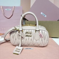 Miu Miu Nude Pink Arcadie matelassé nappa leather bag