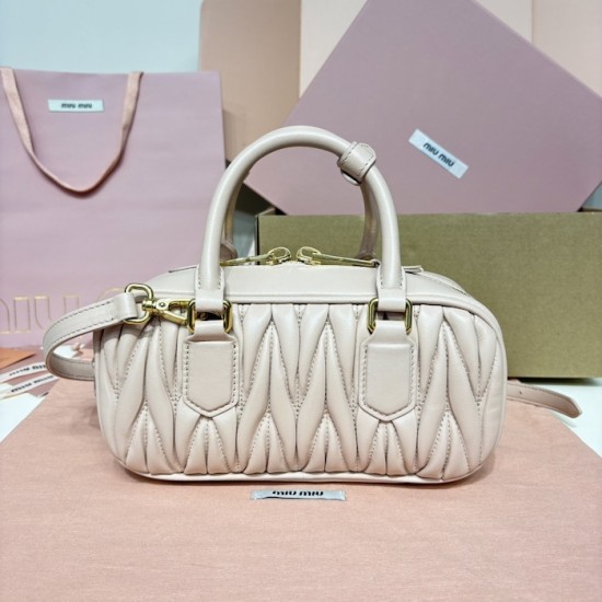 Replica Miu Miu Pink Arcadie Bag - 1:1 Quality | miumiureplica.com Replica Miu Miu Pink Arcadie Bag Front View