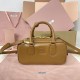 Replica Miu Miu Cognac Arcadie Bag - 1:1 Quality | miumiureplica.com Replica Miu Miu Cognac Arcadie Bag Front View