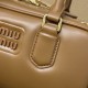 Replica Miu Miu Cognac Arcadie Bag - 1:1 Quality | miumiureplica.com Replica Miu Miu Cognac Arcadie Bag Front View