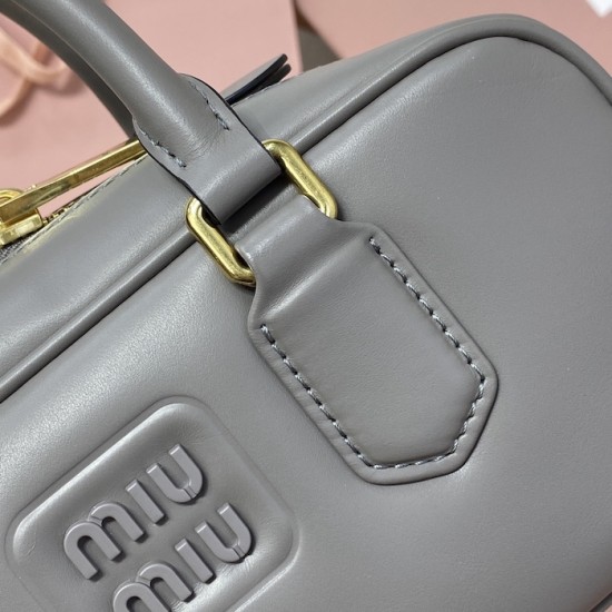 Replica Miu Miu Gray Arcadie Bag Front View