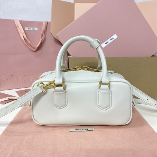 Replica Miu Miu White Arcadie Bag Front View