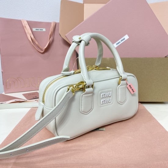 Replica Miu Miu White Arcadie Bag Front View