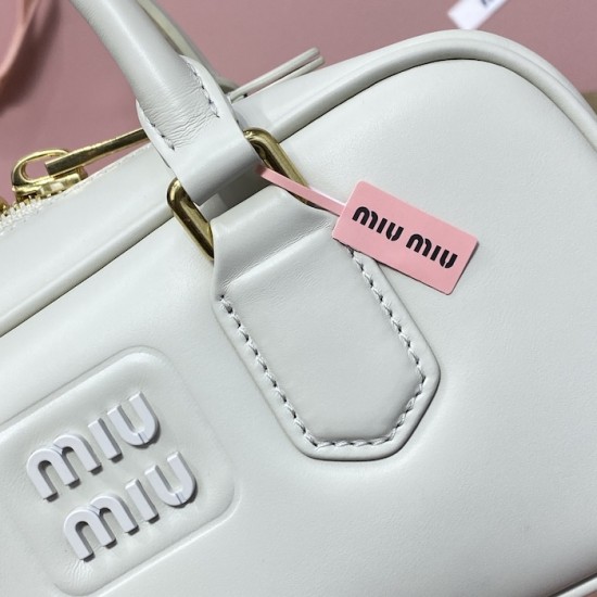 Replica Miu Miu White Arcadie Bag Front View