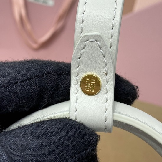 Replica Miu Miu White Arcadie Bag Front View